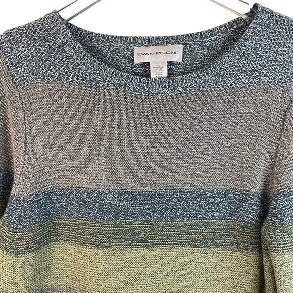 Evan-Picone Wide Stripe Sweater Size Large - Picture 2 of 8